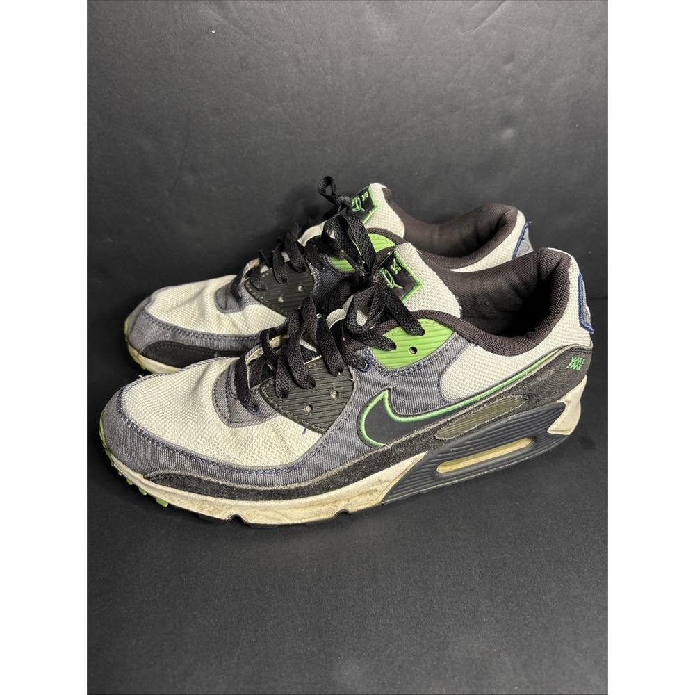 Size 11.5 - Nike Air Max 90 SE Black Scream Green